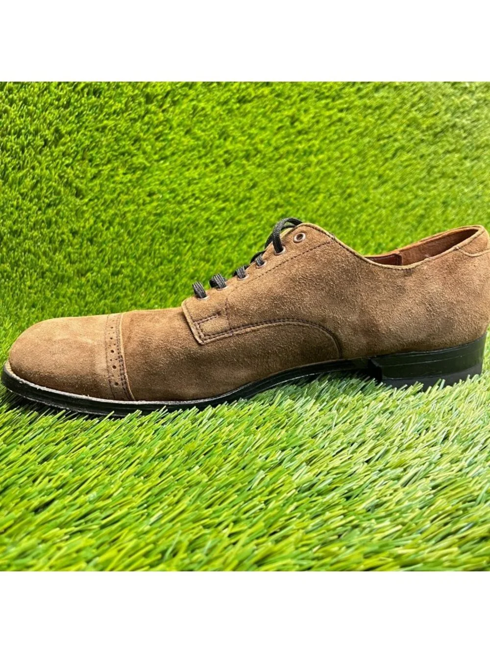 Stacy Adams Mens Size 9 Brown Casual Classic Cap-Toe Lace-Up Oxford Shoes